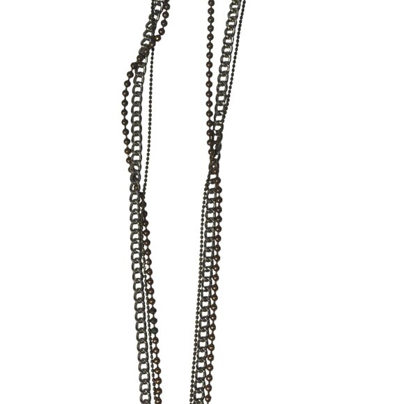 Boho Style Women’s Necklace Multi-Chain Tassel Pendant 21" Statement Jewelry - Picture 3 of 4